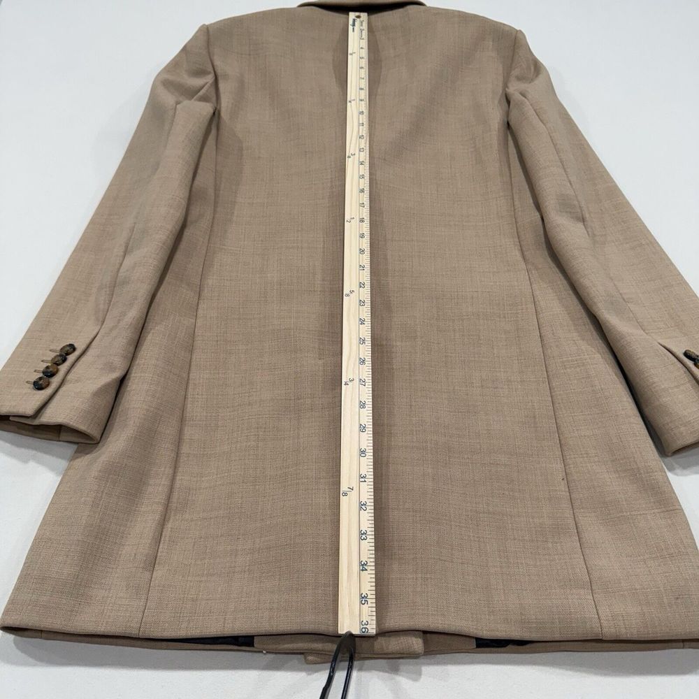 Zara Man Overcoat Blazer Brown Tan Men's L Bottom Closure - Picture 14 of 14